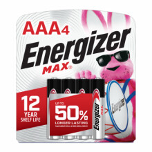MAX Alkaline Batteries, AAA, 4-Pk. -E92BP-4