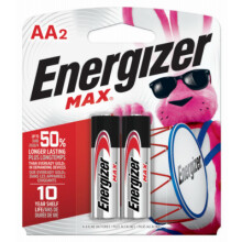 MAX Alkaline Batteries, AA, 2-Pk. -E91BP-2