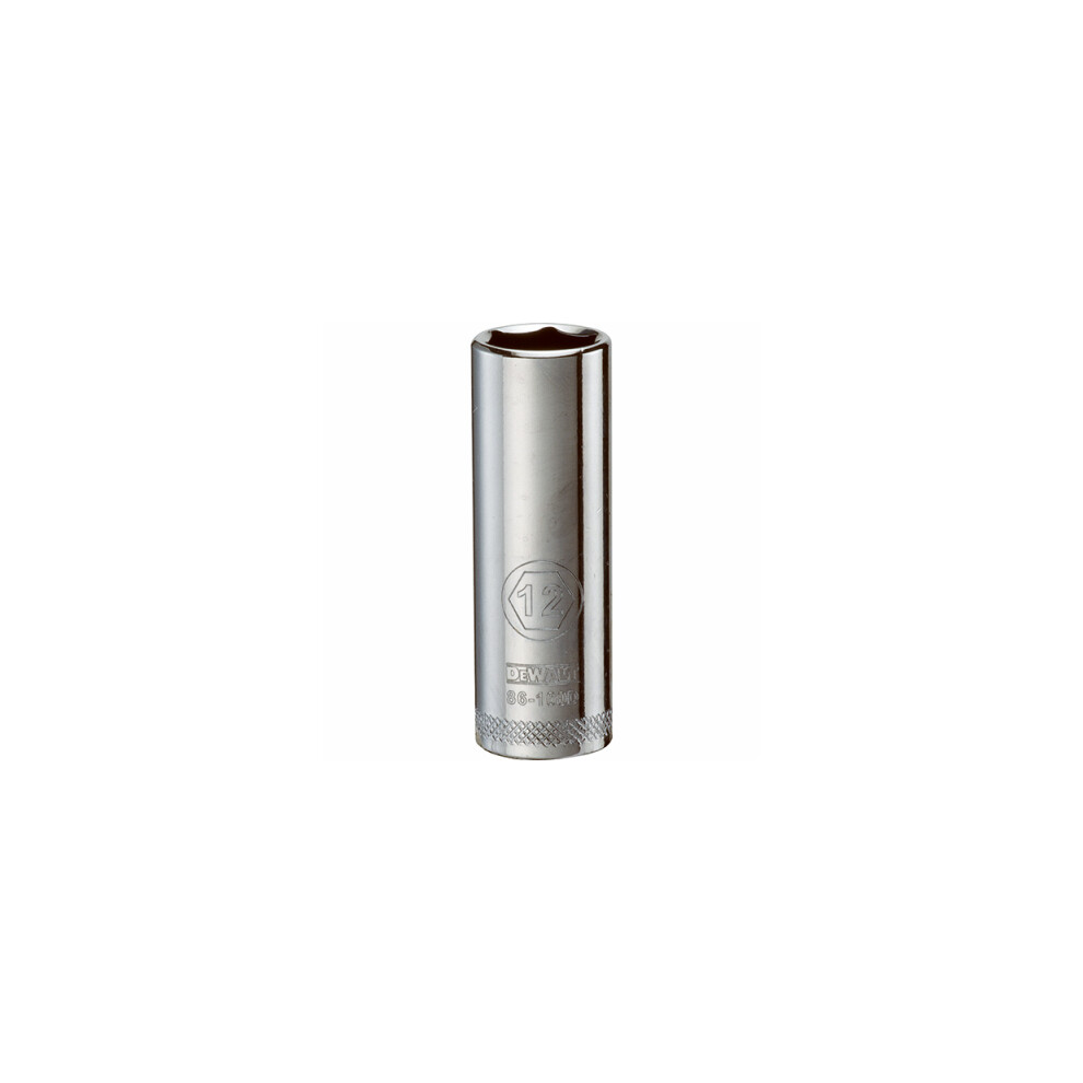 Metric Deep Socket, 6-Point, 1/4-In. Drive, 12mm DWMT86100OSP