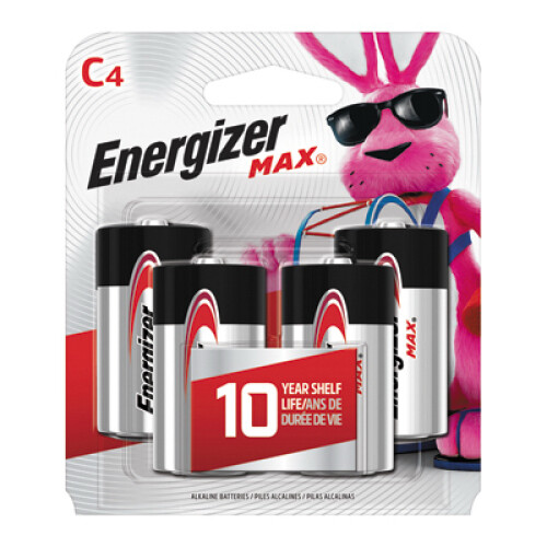 Energizer MAX Alkaline Batteries, C, 4-Pk. -E93BP-4