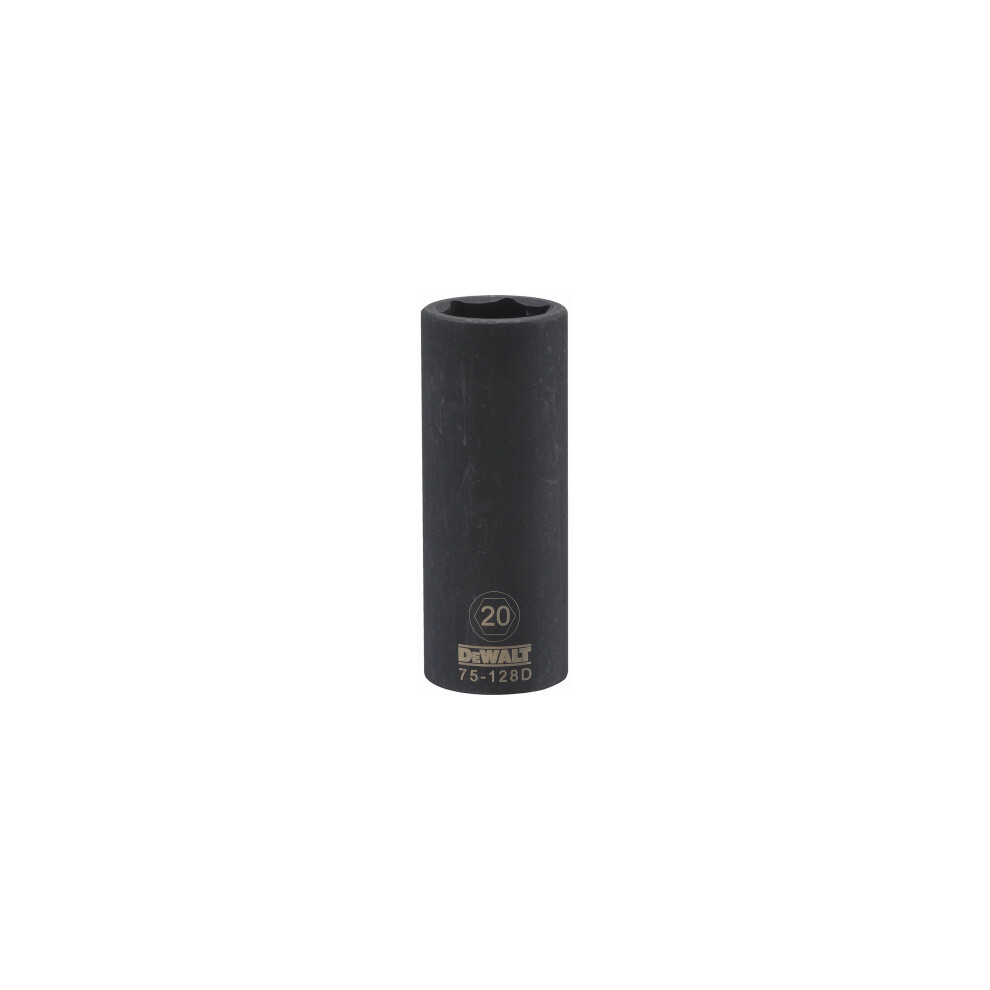 Metric Deep Impact Socket, 6-Point, Black Oxide, 1/2-In. Drive, 120mm DWMT75128OSP