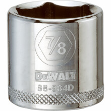 SAE Socket, Shallow, 6-Point, 7/8 In., 3/8 In. Drive - DWMT88984OSP