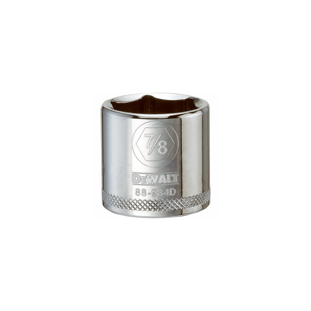 Dewalt Sae Socket, Shallow, 6-Point, 7/8 In., 3/8 In. Drive - Dwmt88984osp