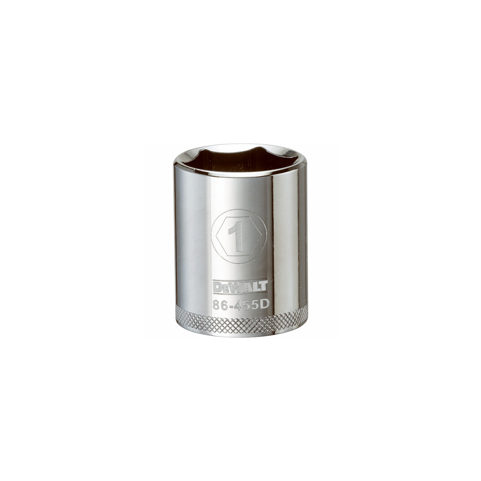 Dewalt Sae Socket, Shallow, 6-Point, 1 In., 1/2 In. Drive - Dwmt86455osp