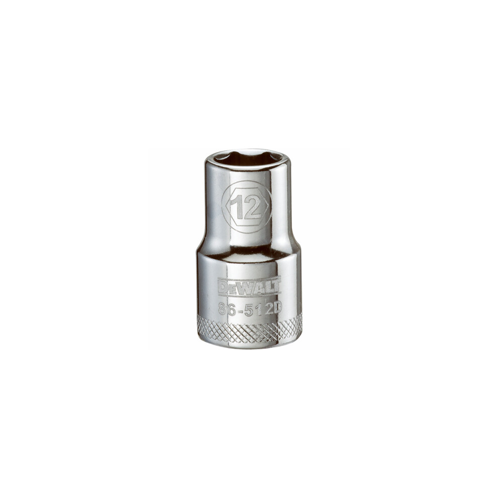 Metric Shallow Socket, 6-Point, 1/2-In. Drive, 12mm DWMT86512OSP