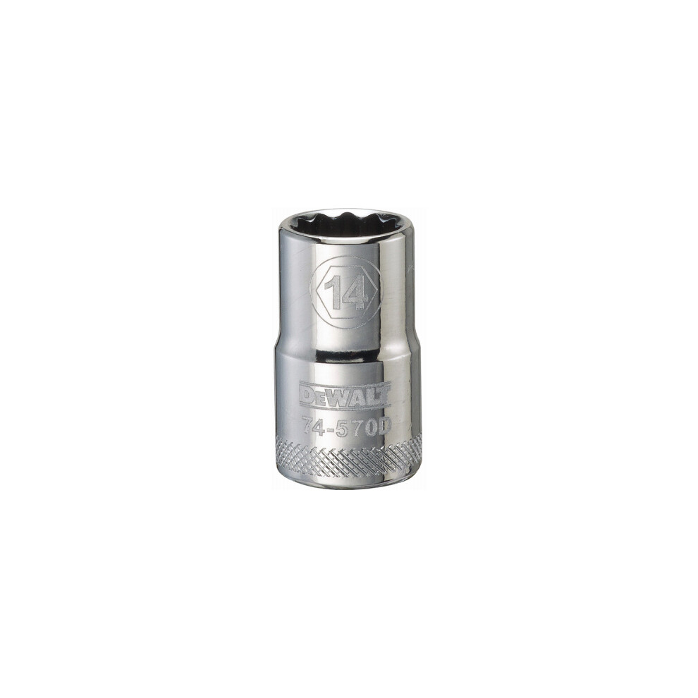 Metric Shallow Socket, 12-Point, 1/2 In. Drive, 14mm - DWMT74570OSP