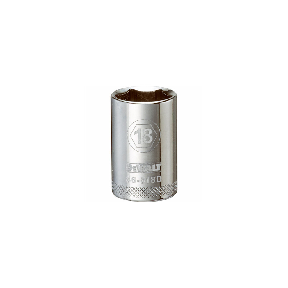 Metric Shallow Socket, 6-Point, 1/2-In. Drive, 18mm DWMT86518OSP