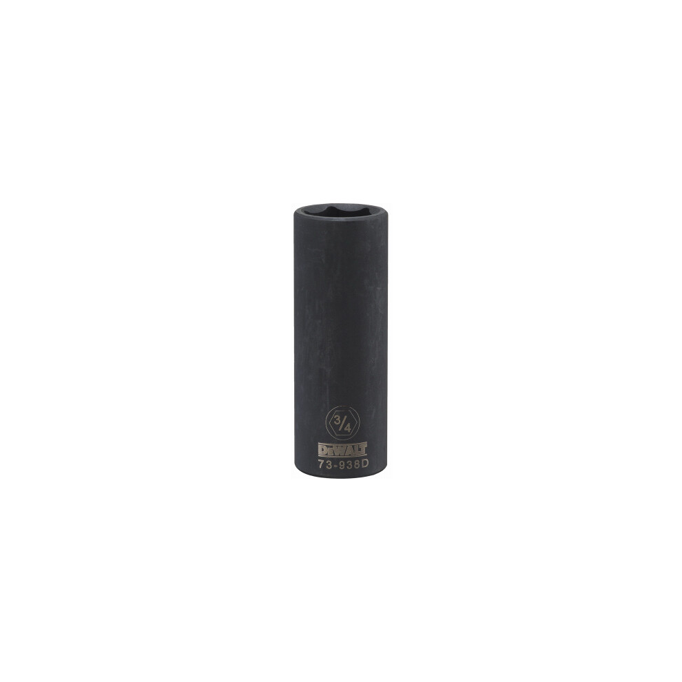 SAE Deep Impact Socket, 6-Point, Black Oxide, 1/2-In. Drive, 3/4-in. -DWMT73938OSP