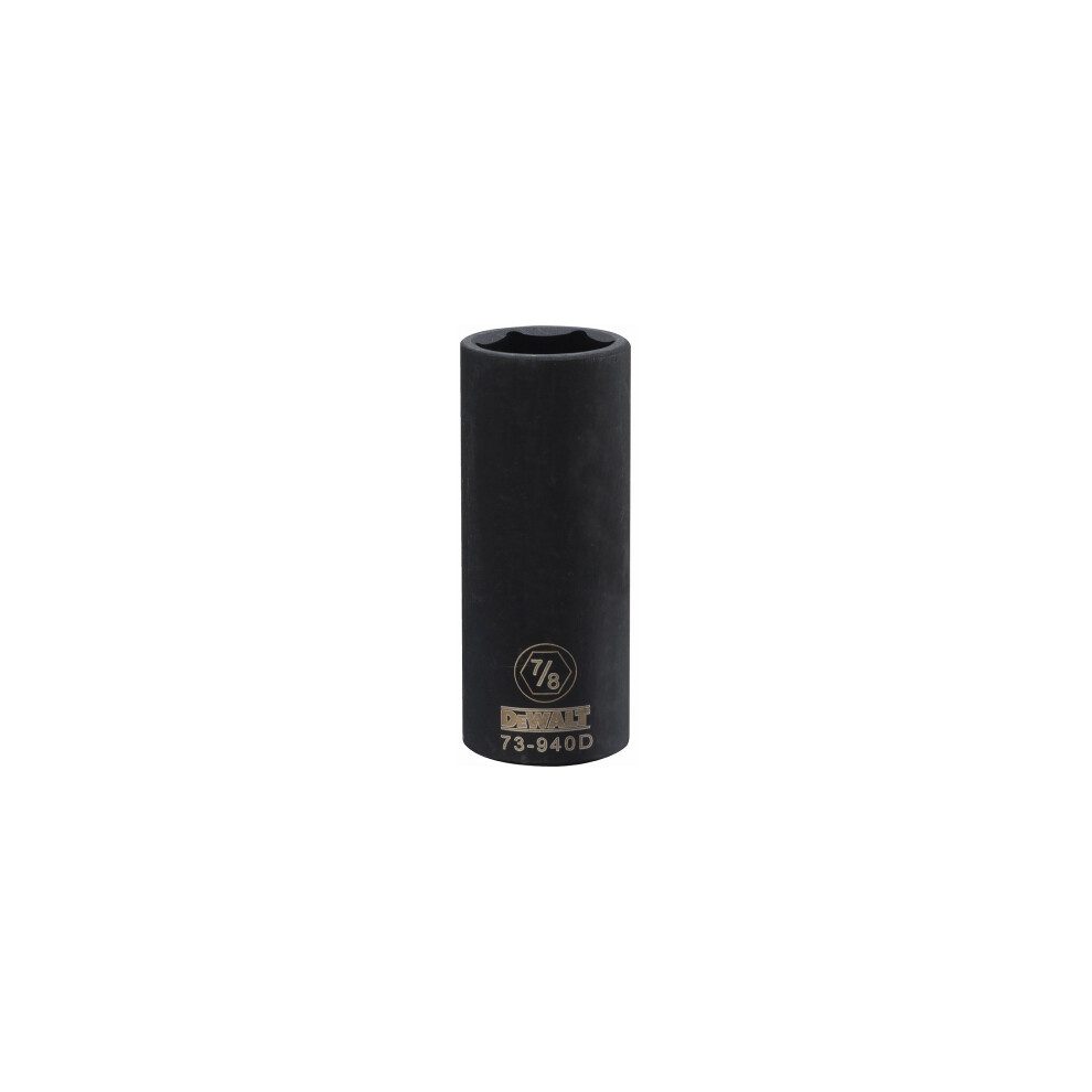 SAE Deep Impact Socket, 6-Point, Black Oxide, 1/2-In. Drive, 7/8-In. DWMT73940OSP