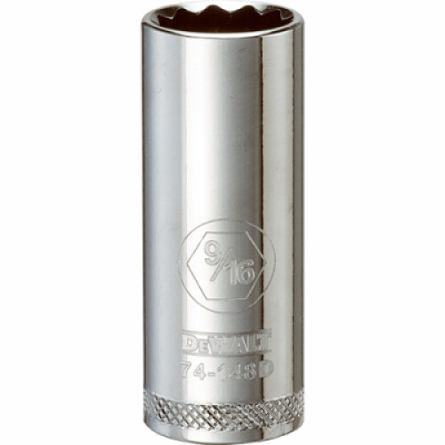 DeWalt SAE Socket, Deep, 12-Point, 9/16 In., 3/8 In. Drive - DWMT74148OSP