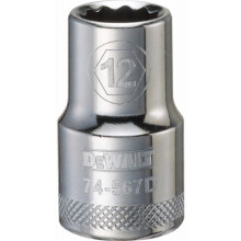 Metric Shallow Socket, 12-Point, 1/2 In. Drive, 12mm - DWMT74567OSP