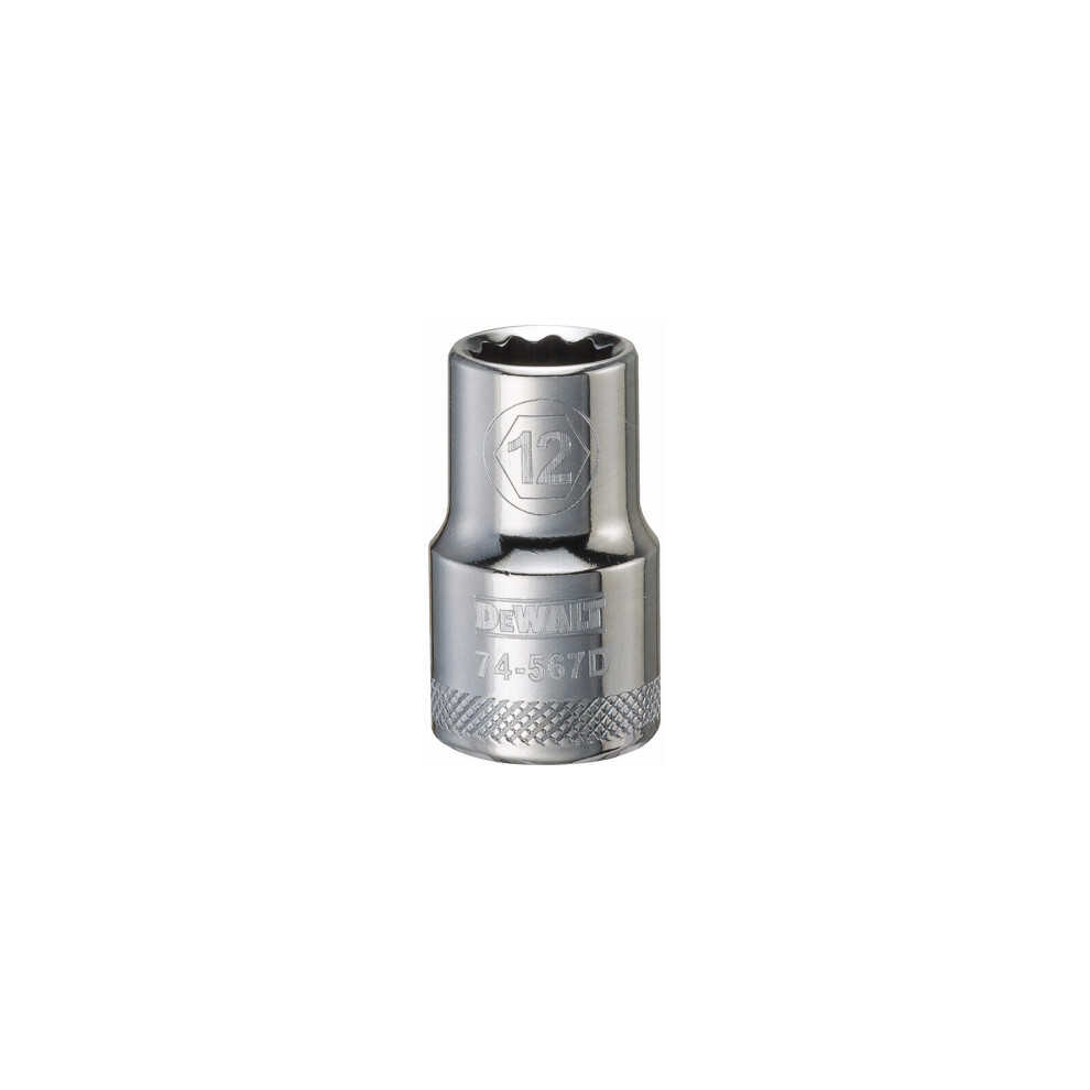 Metric Shallow Socket, 12-Point, 1/2-In. Drive, 12mm DWMT74567OSP