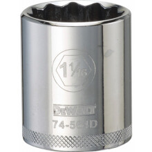 SAE Socket, Shallow, 12-Point, 1-1/16 In., 1/2 In. Drive - DWMT74564OSP