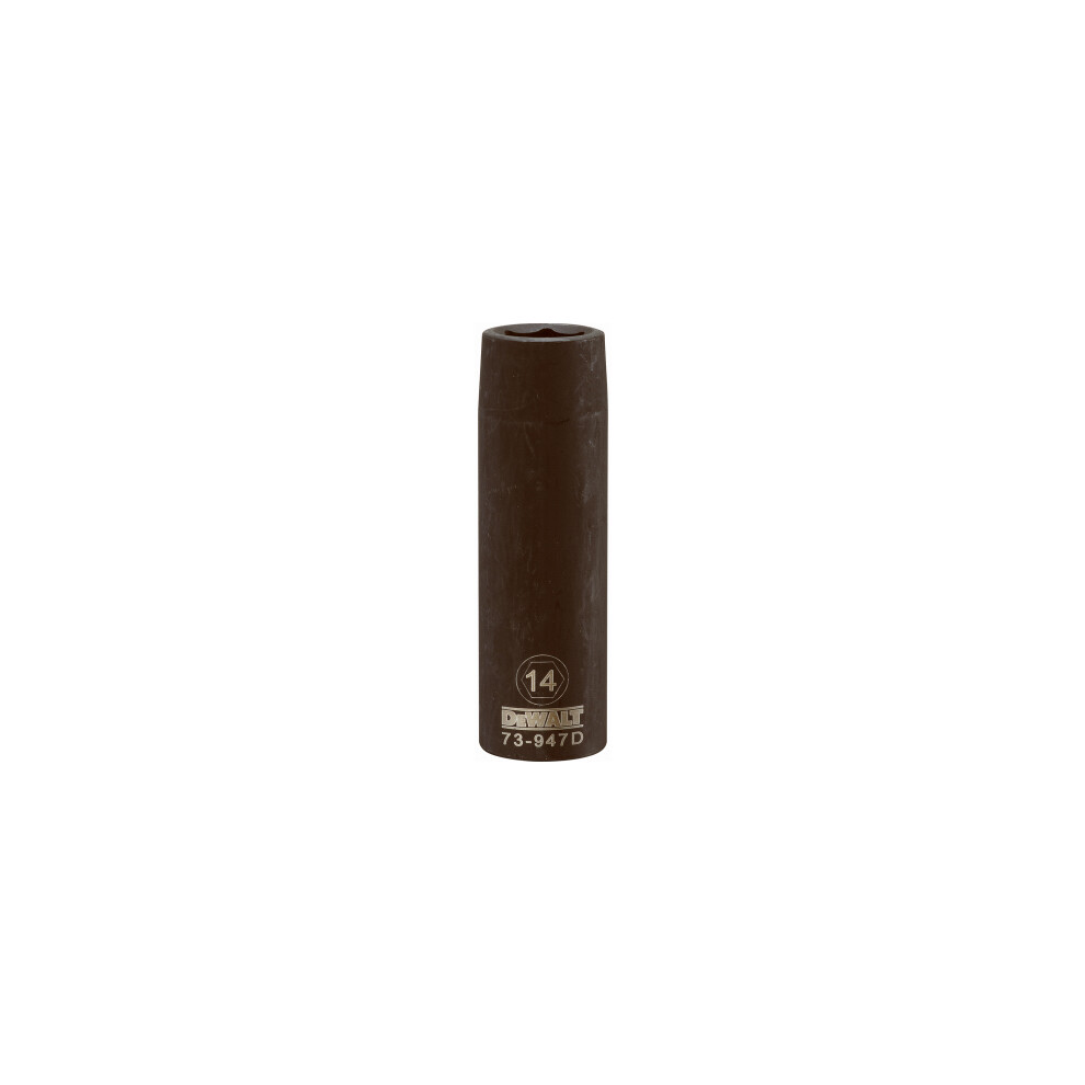 Metric Deep Impact Socket, 6-Point, Black Oxide, 1/2 In. Drive, 14mm - DWMT73947OSP