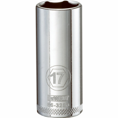 DeWalt Metric Deep Socket, 6-Point, 3/8 In. Drive, 17mm - DWMT86328OSP