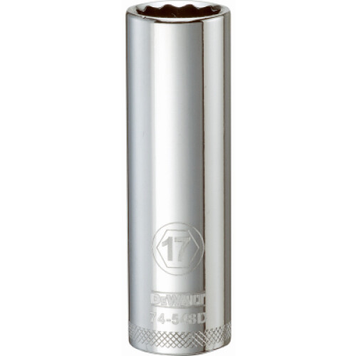 DeWalt Metric Deep Socket, 12-Point, 1/2 In. Drive, 17mm - DWMT74548OSP