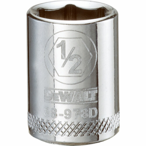 DeWalt SAE Socket, Shallow, 6-Point, 1/2 In., 3/8 In. Drive - DWMT88978OSP