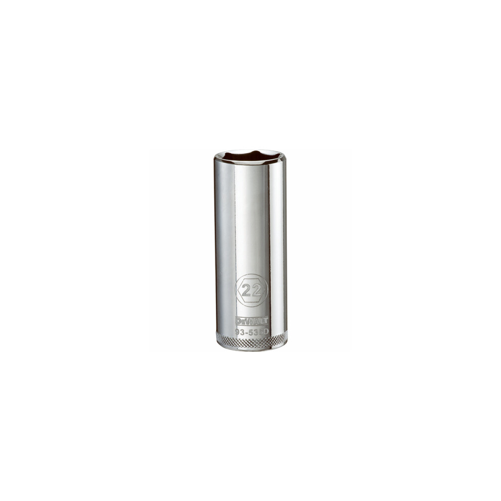 Dewalt Metric Deep Socket, 6-Point, 1/2 In. Drive, 22Mm - Dwmt93536osp