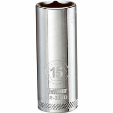 Metric Deep Socket, 6-Point, 3/8 In. Drive, 15mm - DWMT86327OSP