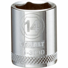 Metric Shallow Socket, 6-Point, 3/8-In. Drive, 14mm DWMT86309OSP