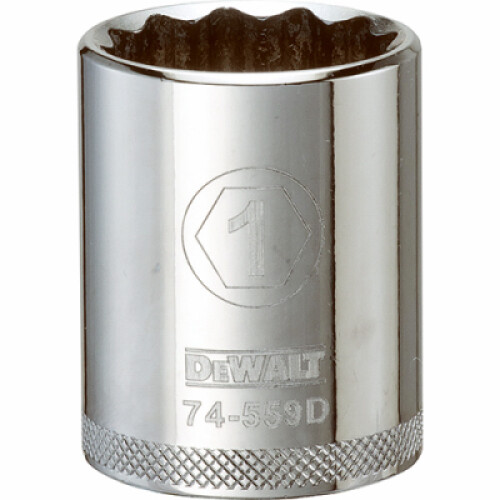 DeWalt SAE Socket, Shallow, 12-Point, 1-In., 1/2-In. Drive -DWMT74559OSP