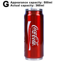 (Actual Capacity 360Ml, Red) 350ml/500ml Coca Cola Mug, Hot And Cold Insulation, 304 Stainless Steel Thermos, Coke Giant Water Bottle, Custom Car Tra