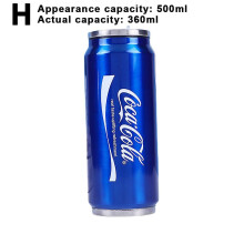 (Actual Capacity 360Ml, Blue) 350ml/500ml Coca Cola Mug, Hot And Cold Insulation, 304 Stainless Steel Thermos, Coke Giant Water Bottle, Custom Car Tra