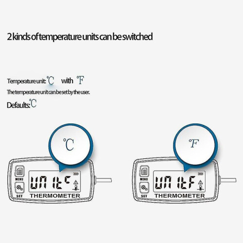 Digital Lcd Engine Temperature Gauge Over-temperature Alert with Sensor Rl-ts002 Compatible with Mot 2