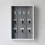 Wooden Wall Key Box With 6 Hanging Key Hooks Gray 3