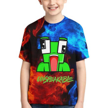 (B, 9-10 Years) Unspeakable 3d Printed Kids Boys Girls Shirts Short Sleeve Graphic T-shirts Tee Round Neck Tops