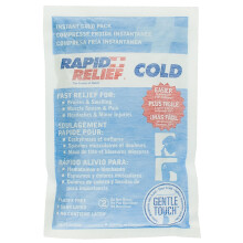 Rapid Relief Instant Cold Pack - Large 5x9 in, White, Gentle-Touch for direct-skin use, Fold-to-Pop, 2C cold therapy, tri-lingual