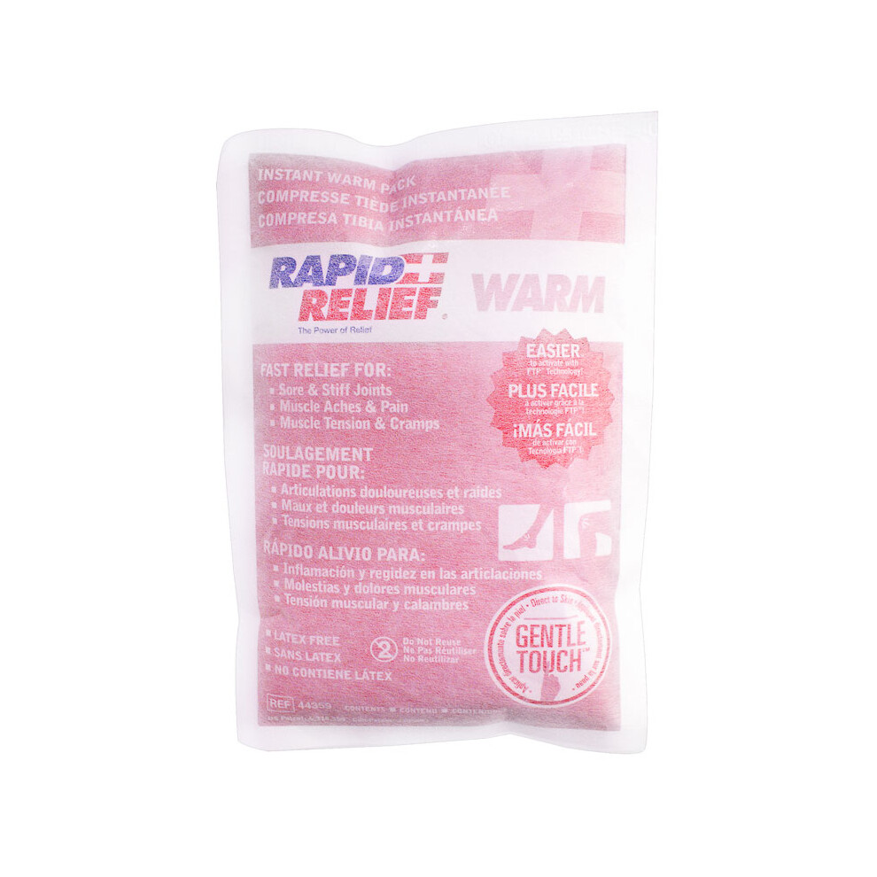 Rapidrelief Rapid Relief Instant Warm Pack Large 5"X 9" White 9"