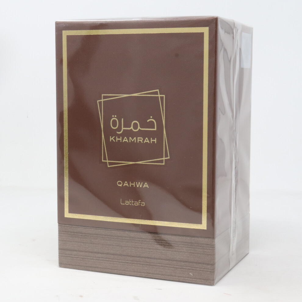 Qahwa Khamrah by Lattafa Eau De Parfum 3.4oz/100ml Spray New With Box