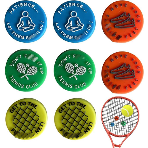 Funny Tennis Racket Dampers - Unique Vibration Absorbers (2 Sets)