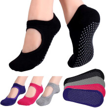 4 Pairs Yoga Socks For Women Pilates Socks Non Slip Grip Socks For Pilates Ballet Barefoot Workout