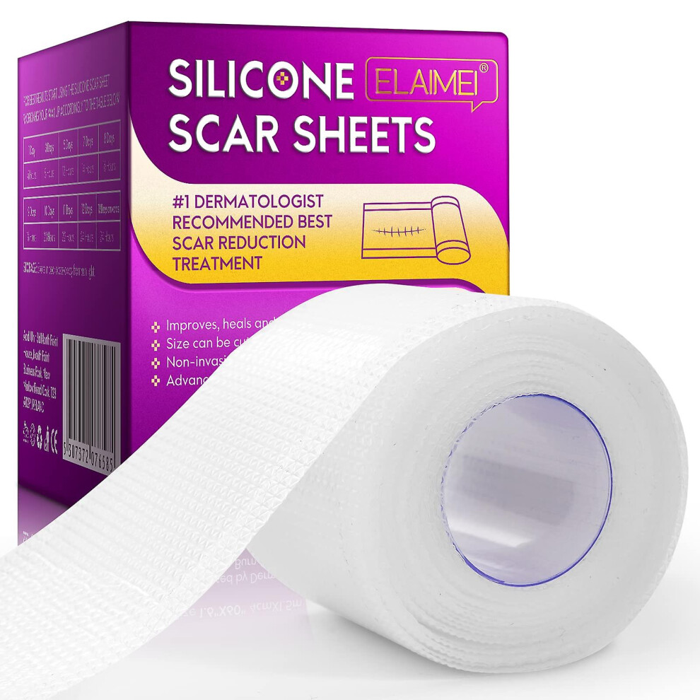 Clear Silicone Scar Sheet, Professional Scar Tape, Soften And Flattens Scars Resulting From Surgery, Injury, Burns, C-section Et