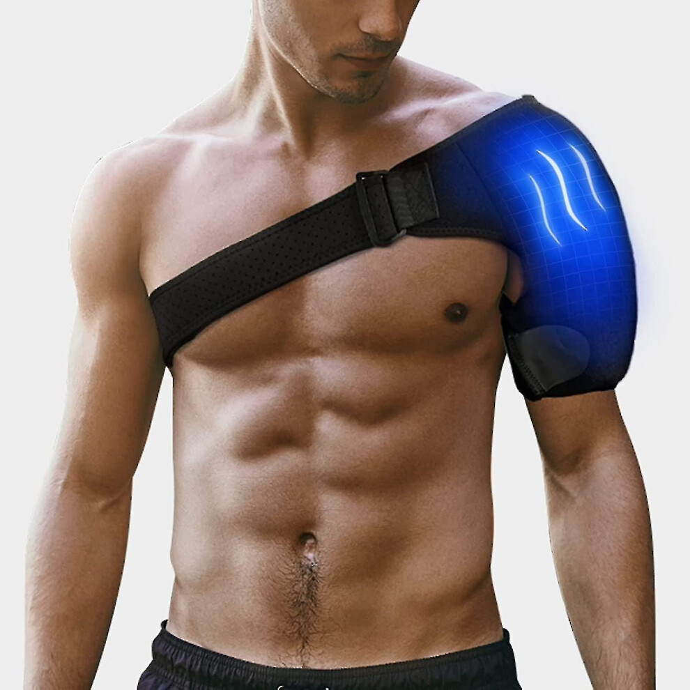 Shoulder Ice Pack Cold Therapy - Rotator Cuff Cold Therapy, Reusable Heated Cooling Compression Wrap, Pain Relief Shoulder Support