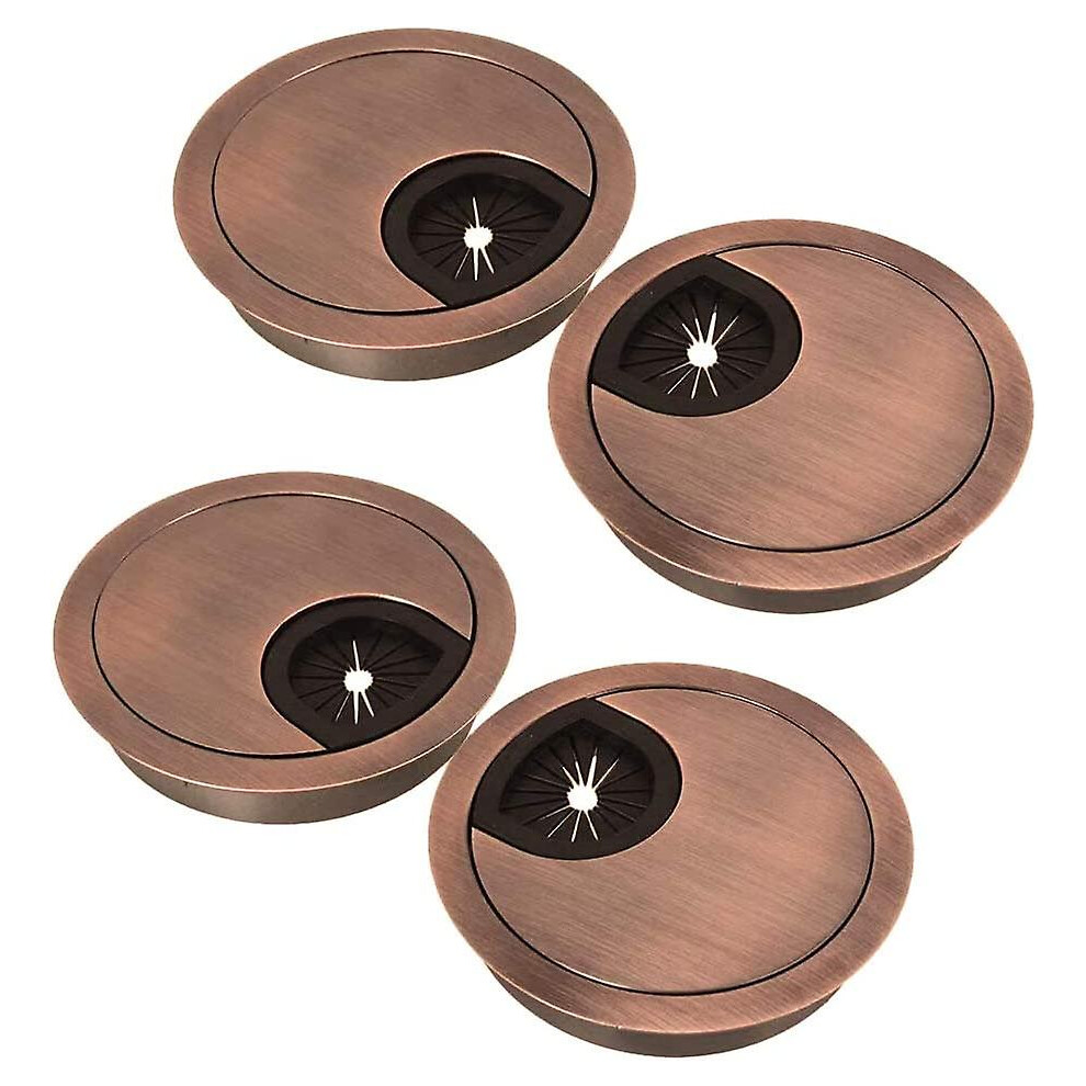 4 Pieces Lmell Desk Grommet Kit, 50Mm Metal Cable Grommet Cap Table Grommets Desk Gift 9497821114176