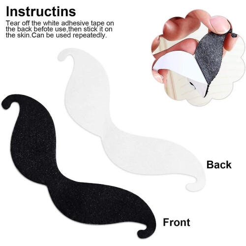 48 Pcs Self-adhesive Mustache Sticking On Adhesive Beard For Party 1