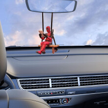 Funny Anime Deadpool Anime Rear View Mirror Decoration Pendant Anime Doll For Car Auto Interior Decoration Accessories