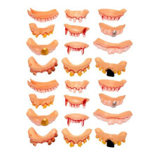24 Pcs Role Play Toys Kids Ugly Teeth Prank Funny Teeth Adults Prank Teeth Ugly Teeth Prop Gnarly Teeth Fake Teeth