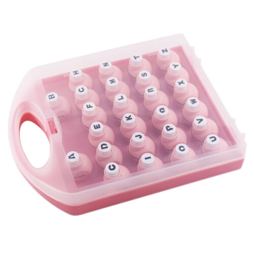 26pcs 26 Letters Mini Paper Craft Puncher Machine Embosser Set Diy 2