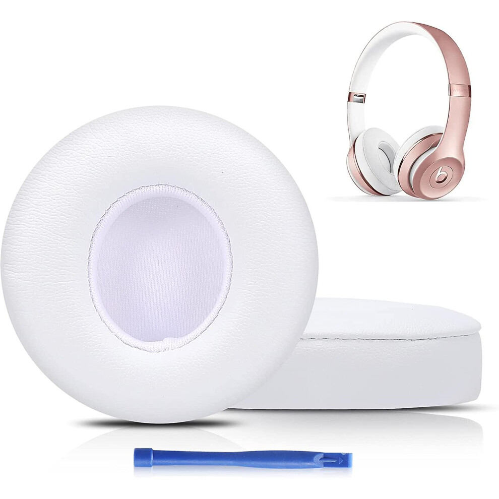 (White) Updated Thickened Solo Wireless 23 Replacement Ear Pads Earpads For Beats Solo 23 Wireless Headphone (White) White 9497821123420