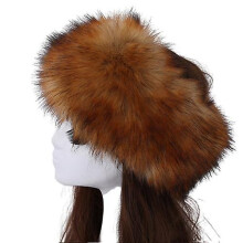 (Dark Brown) Adult Winter Thick Fluffy Hairband