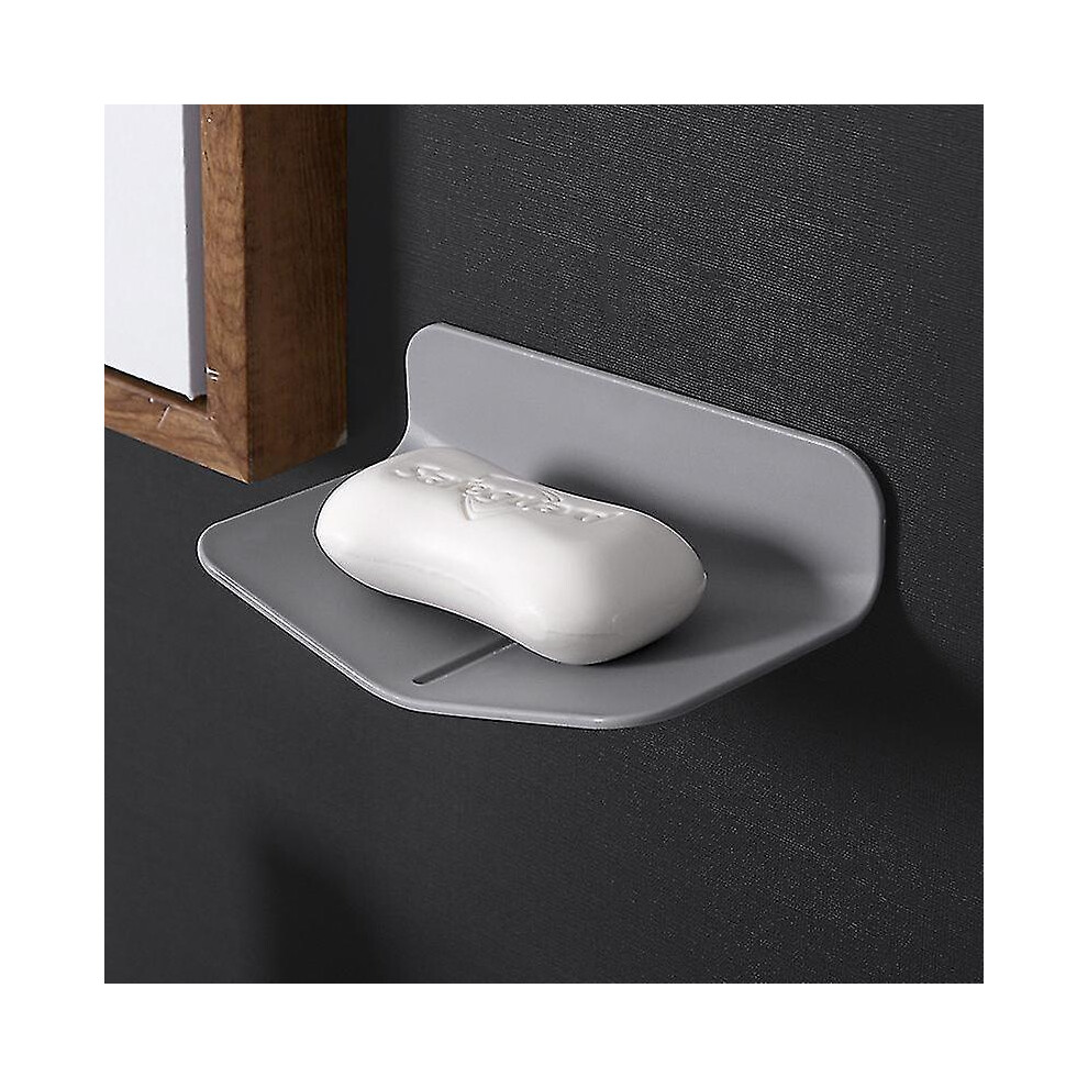 (gray) Soap Holder Shower Wall Mounted Draining Soap Dish For Shower Soap Saver For Kitchen, Bathroom, 1pc