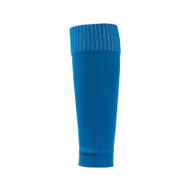 (blue 37-44) Polyester Football Calf Socks Long Tube Design Socks Adult Tibia Protective Socks 52.00g Football Training Calf Protect The Knee