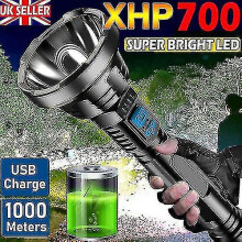 1200000lm Led Flashlight Super Bright Torch Usb Rechargeable Lamp H...