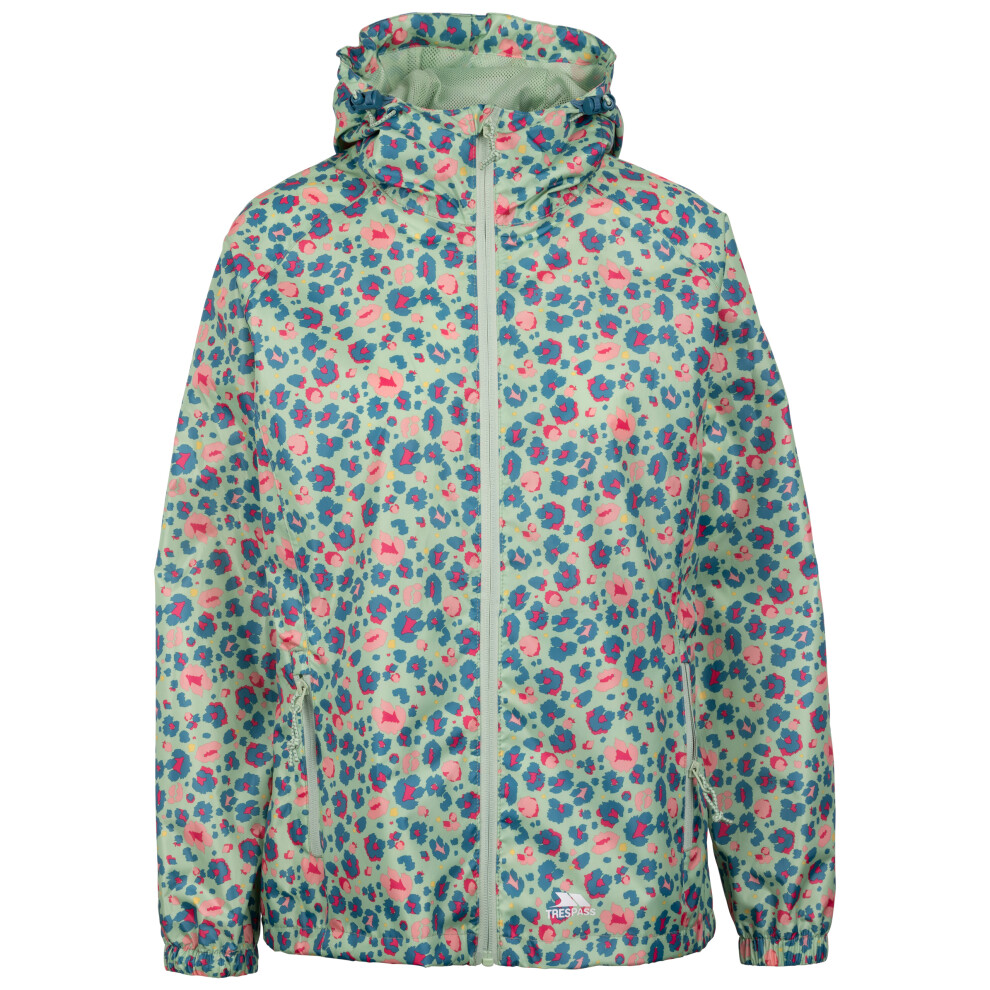 (20, Light Sage Print) Trespass Womens Waterproof Jacket Packaway Indulge