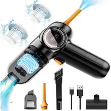 (Black) 2in1 Handheld Cordless Vacuum Cleaner Home Car Dust Blower Air Duster 45000rpm