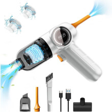 (White) 2in1 Handheld Cordless Vacuum Cleaner Home Car Dust Blower Air Duster 45000rpm